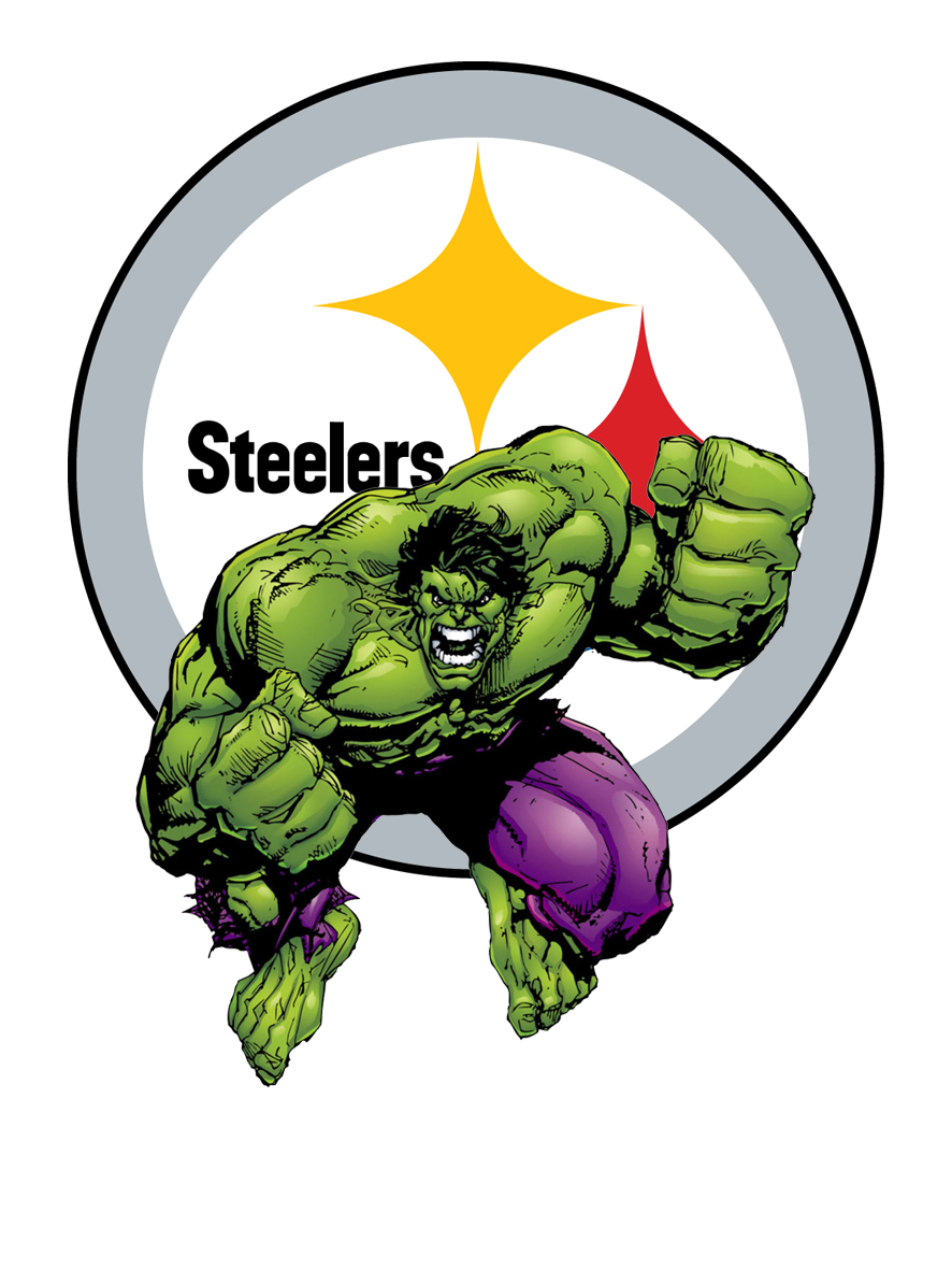 Pittsburgh Steelers Hulk Logo iron on paper